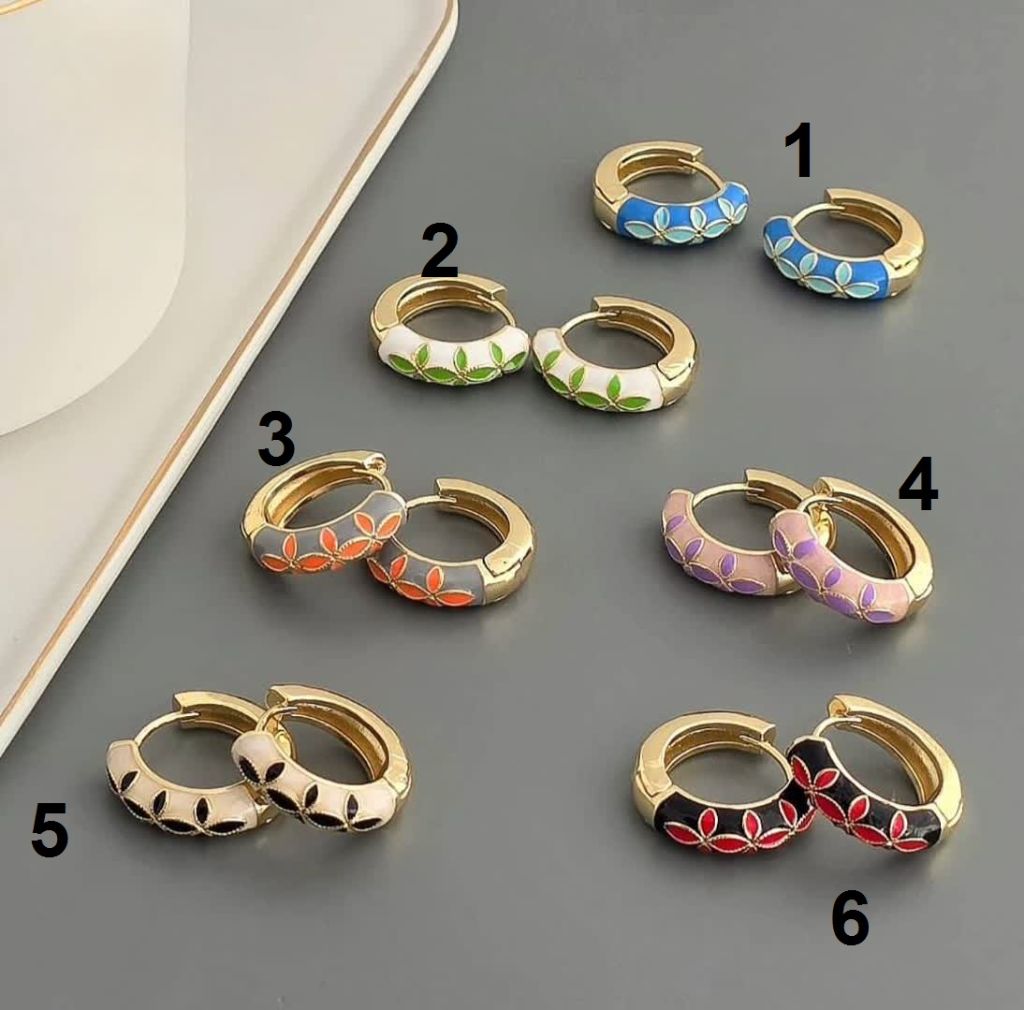 گوشواره میناکاری استیل کد 2275