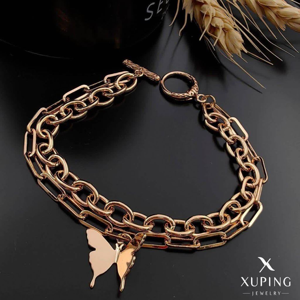 دستبند 2 لاین پروانه ژوپینگ کد 3338